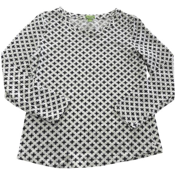 Vera Bradley Shirt Womens Small Long Sleeve Patterned Spandex Top Blouse Casual - Picture 1 of 6
